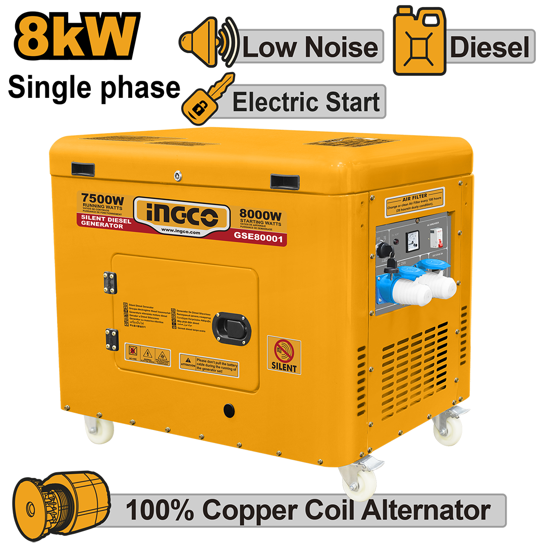 Silent diesel generator GSE80001