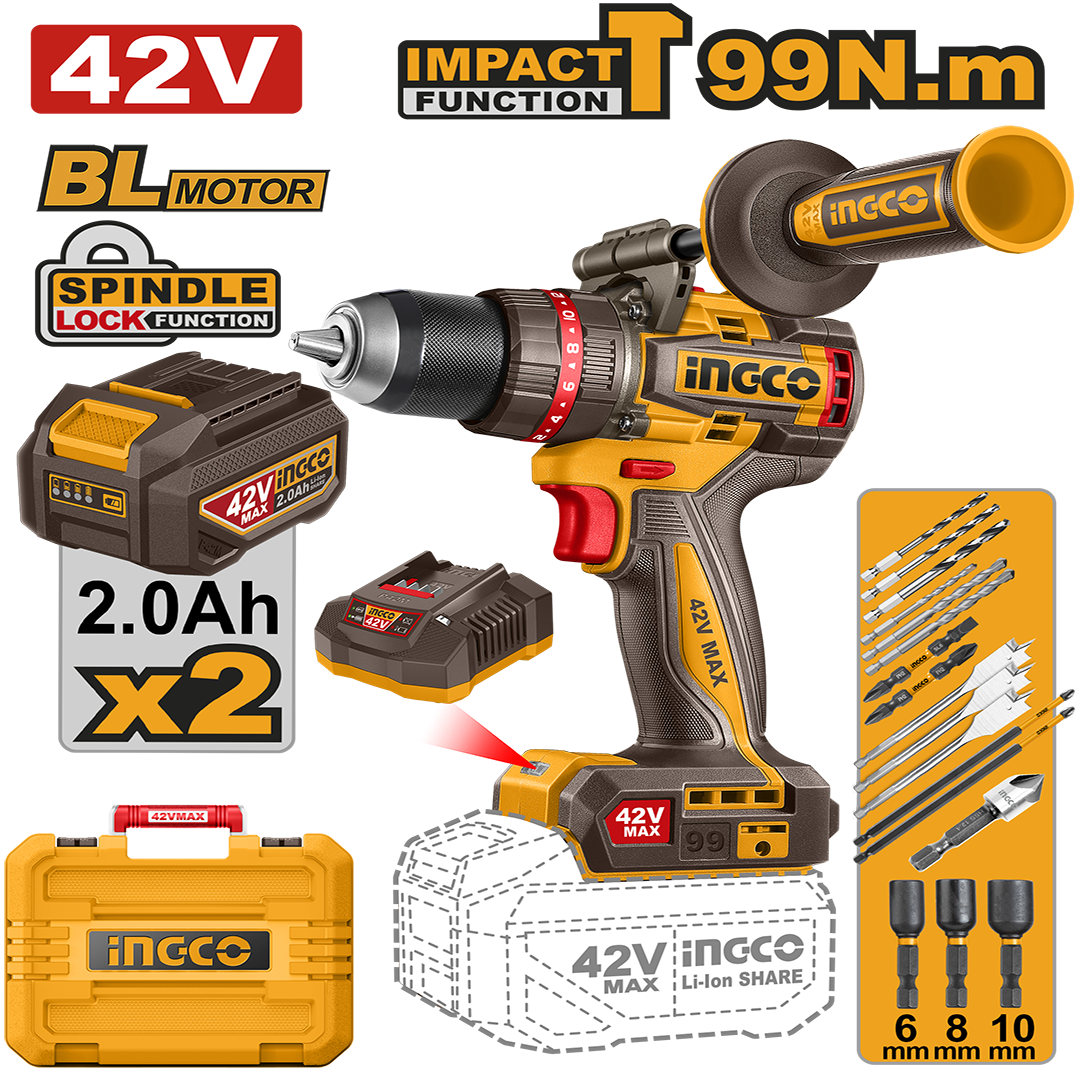 Brushless cordless impact drill CIDLI429982
