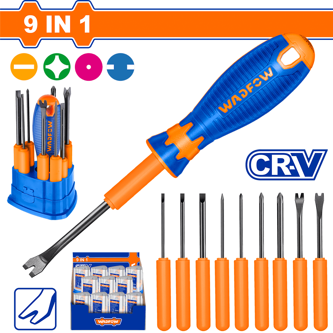 10 Pcs interchangeable screwdriver set