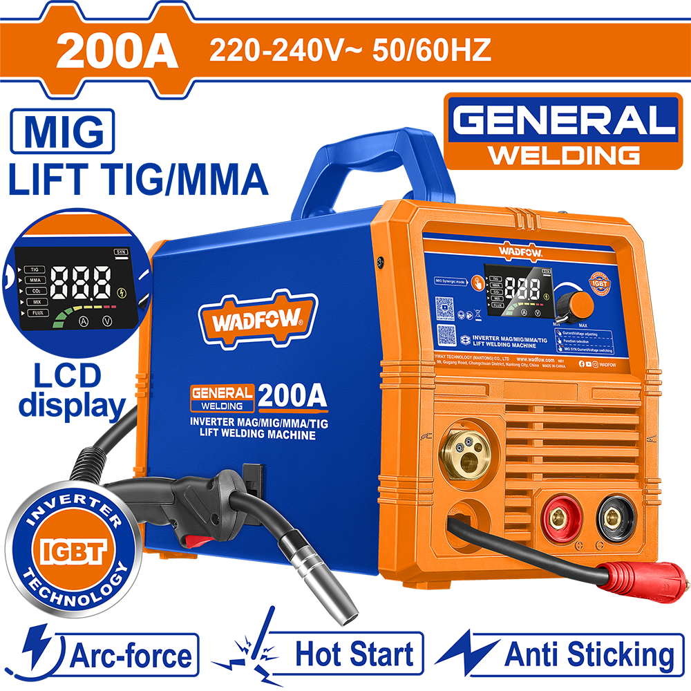 Inverter MAG/MIG/MMA/TIG Lift welding machine WGTM1A20