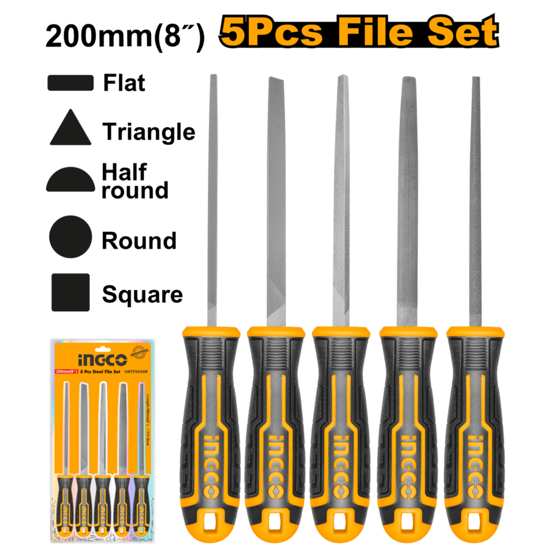 5 Pcs steel file set HKTFS0508