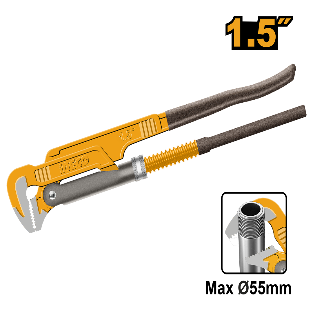 90? Heavy duty Swedish pipe wrench HPW04151