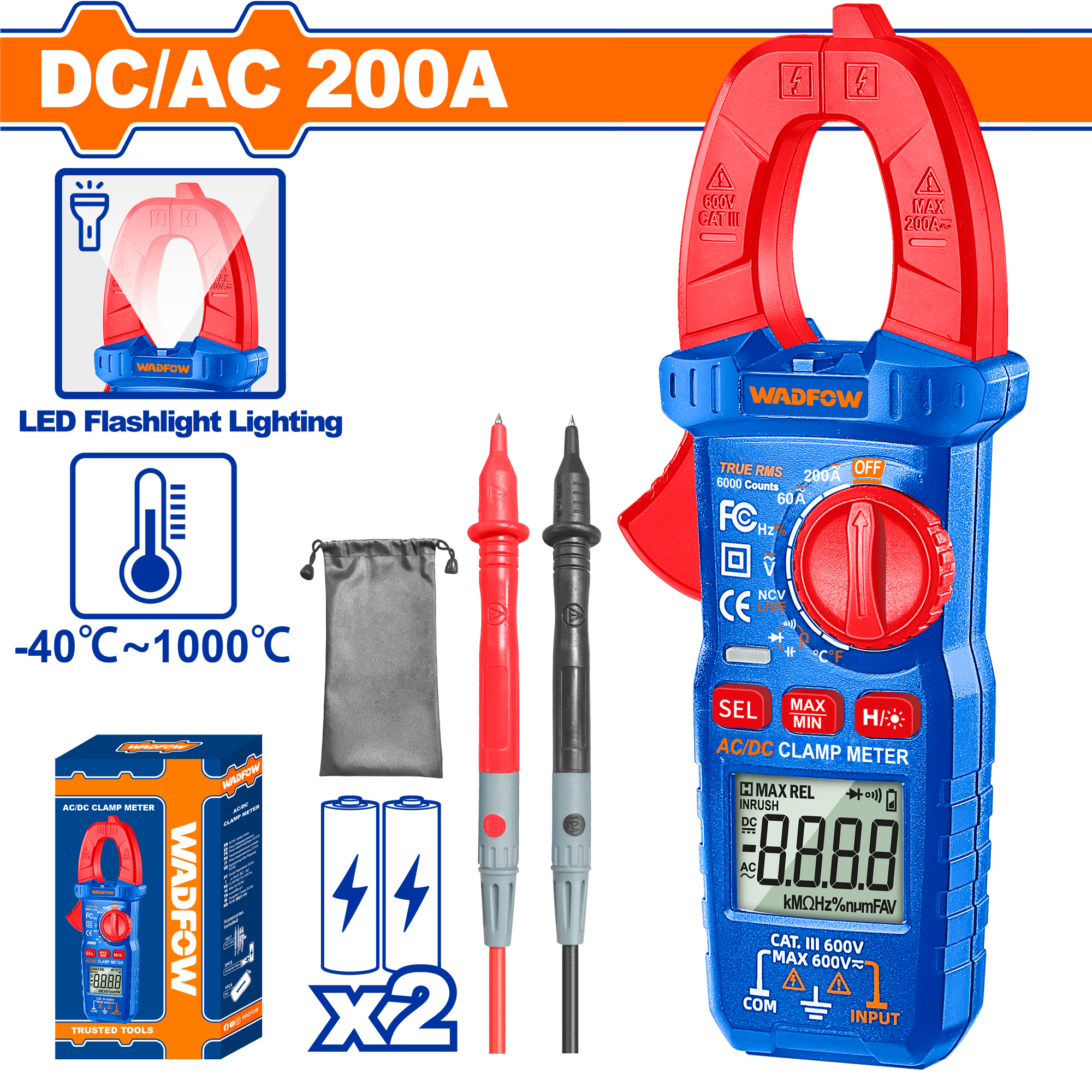 DC/AC clamp meter WDM8202
