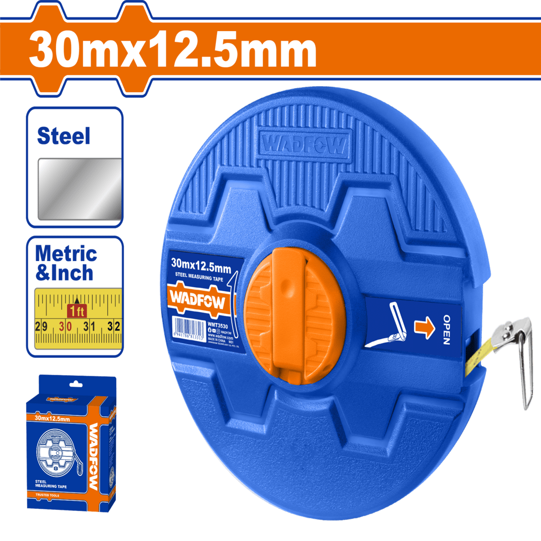 Steel measuring tape Size:30mx12.5mm WMT3530
