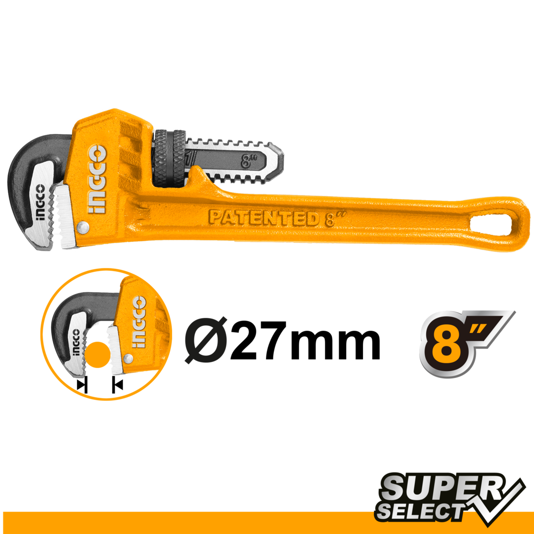 Pipe Wrench 200mm
 HPW0828