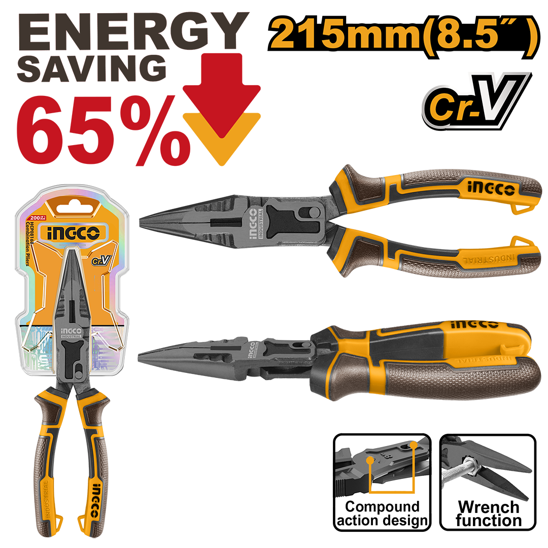 Compound action long nose pliers HCLNP58200