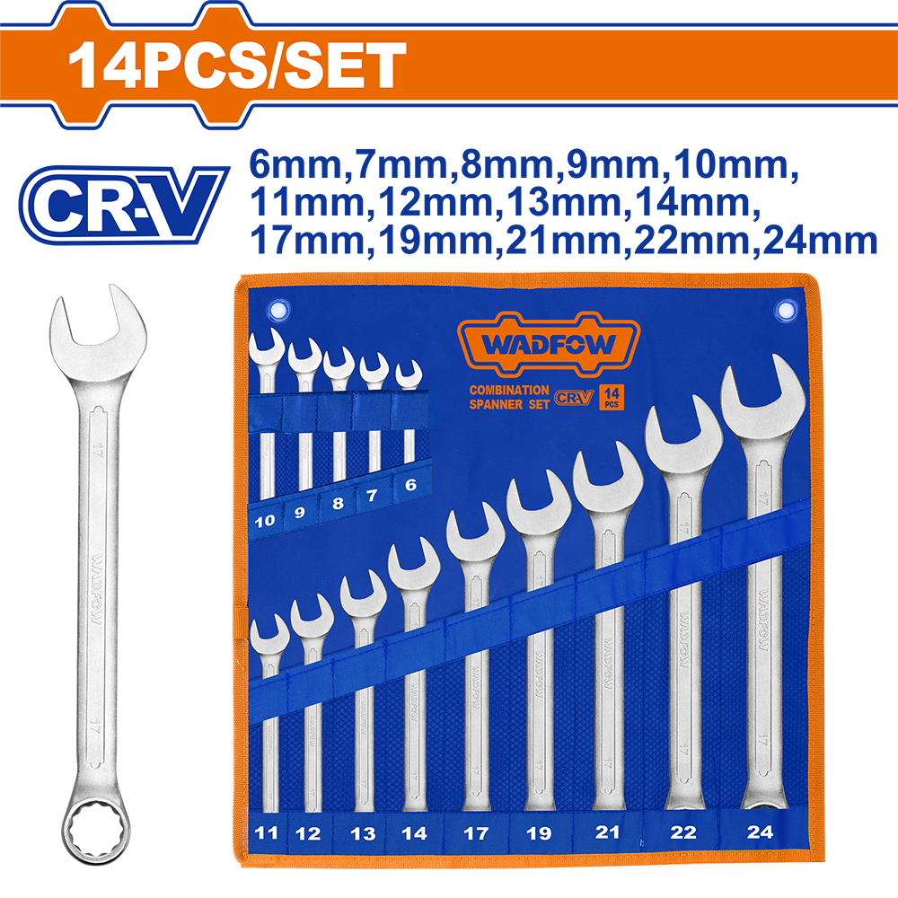 14 Pcs Combination spanner set WSP1M24