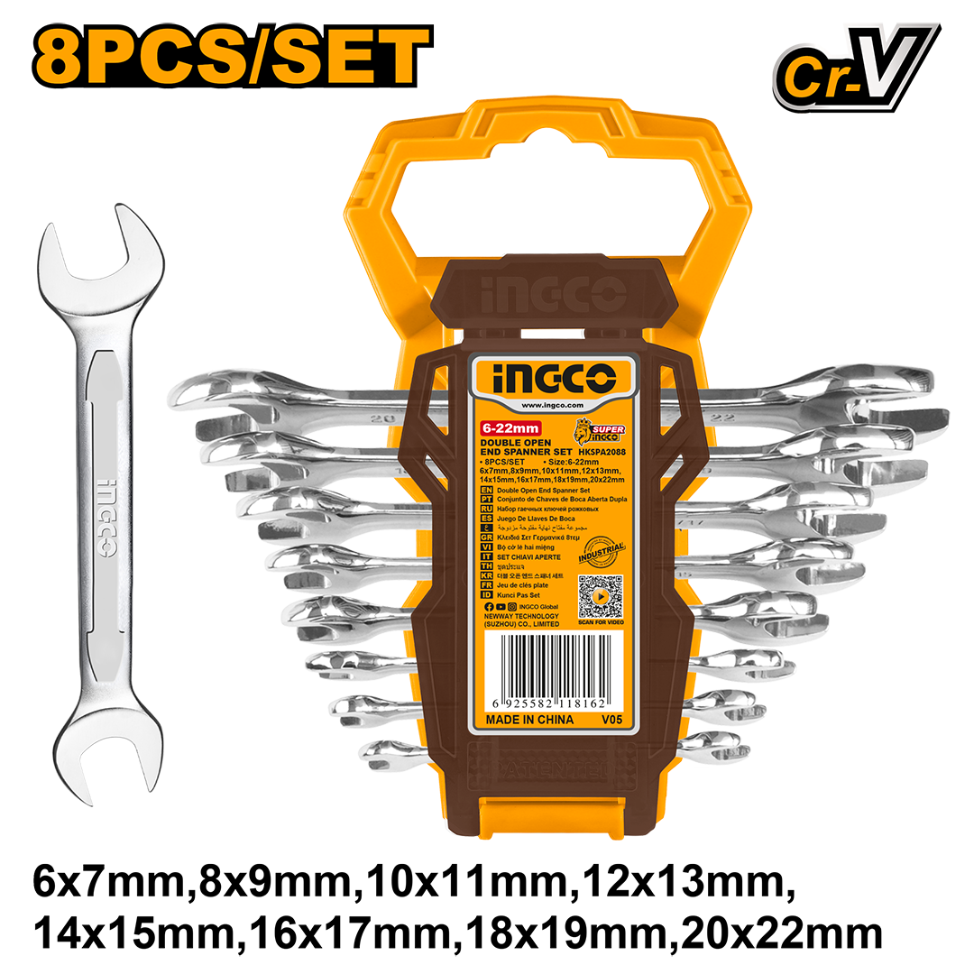 8Pcs Double open end spanner set HKSPA2088