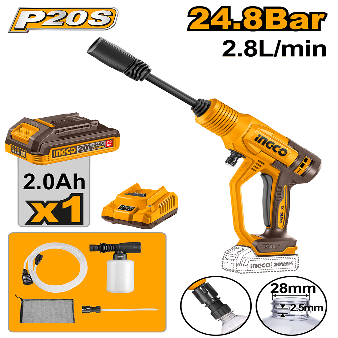 Cordless pressure washer CPWLI20362