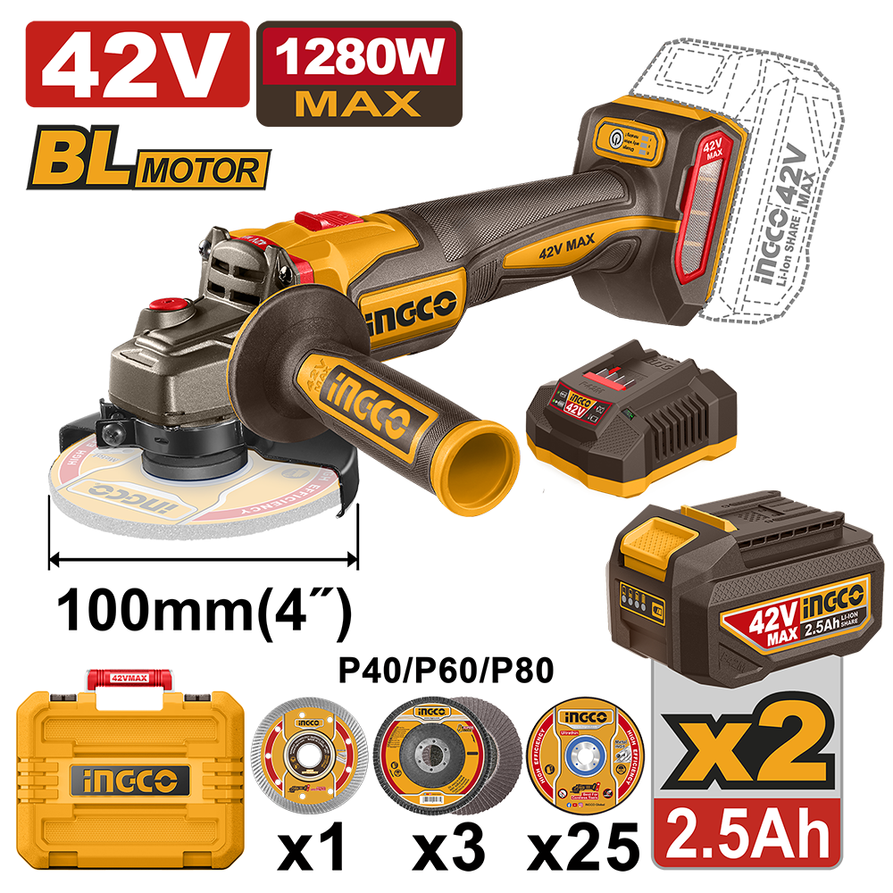 Cordless angle grinder CAGLI4128102