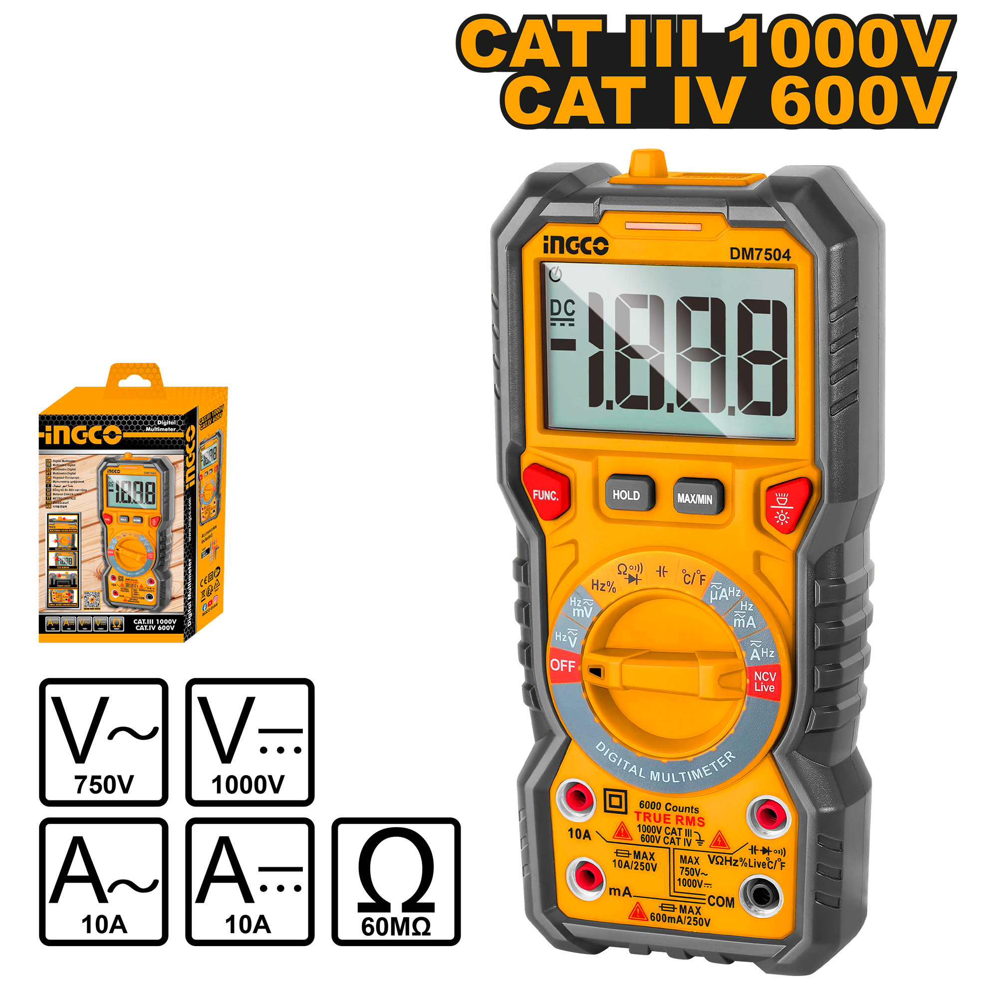 Autorange Multimeter 600m  DM7504