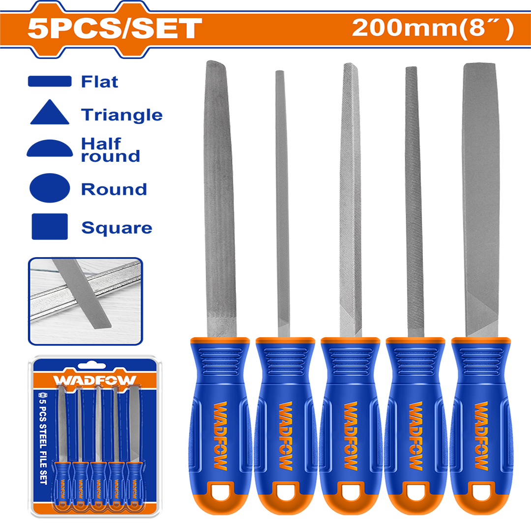 5 Pcs Steel file set WSF2405