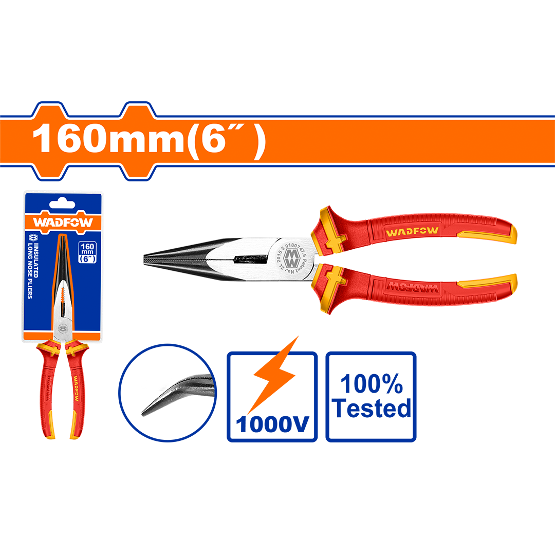 Insulated bent nose pliers WPL4936