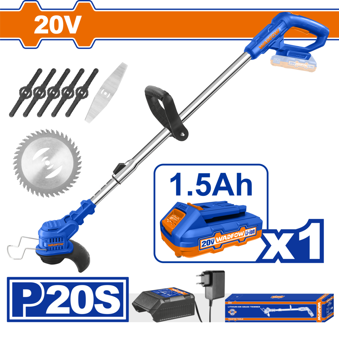 Lithium-ion grass trimmer Cutting diameter(metal blade):148mmWGTP511