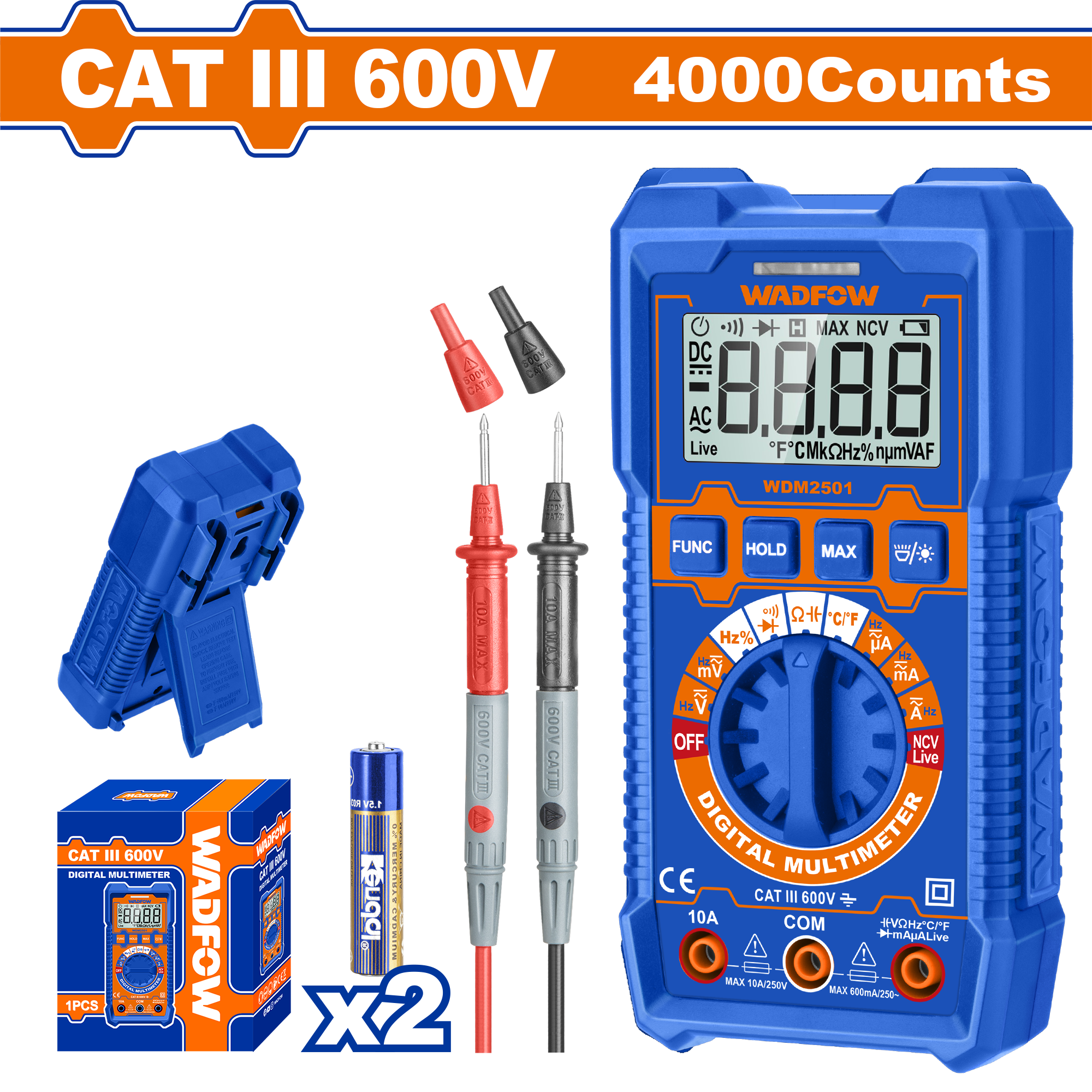 Digital multimeter RMS 4000countsWDM2501