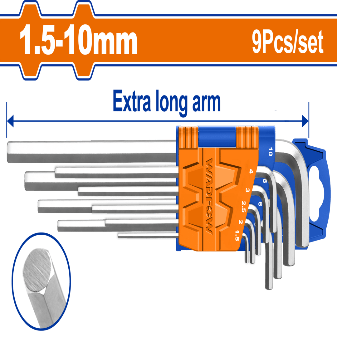Hex key 9pcs Sizes 1.5-10mm WHK1292