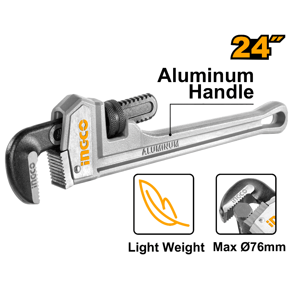 Aluminum handle pipe wrench HALPW0124