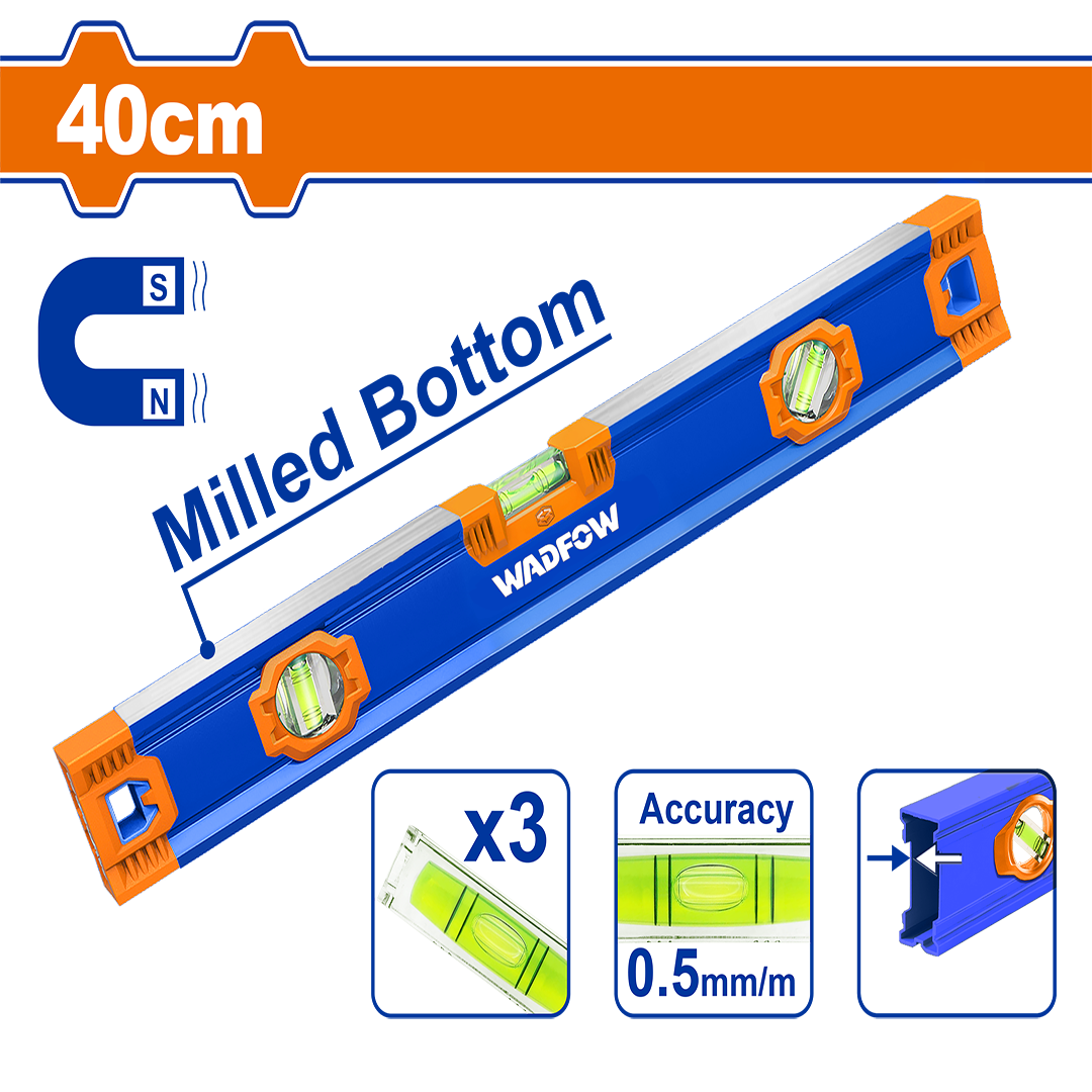 Spirit level with powerful magnets WSL3G40