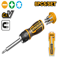 8 Pcs ratchet screwdriver set AKISD0808