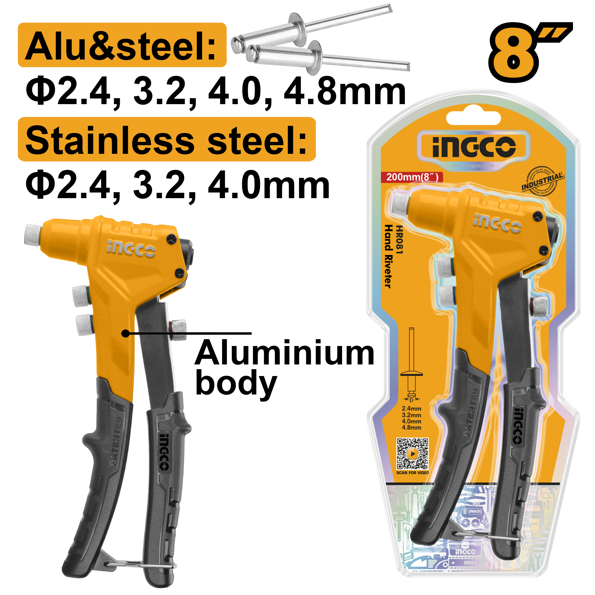 Hand Riveter 8″ HR081