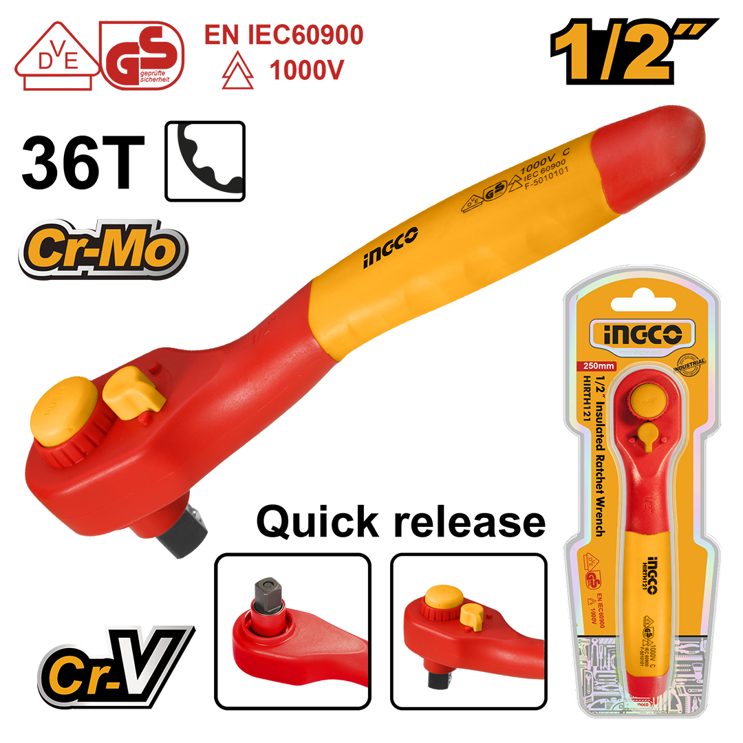 1/2″ Insulated ratchet wrench HIRTH121