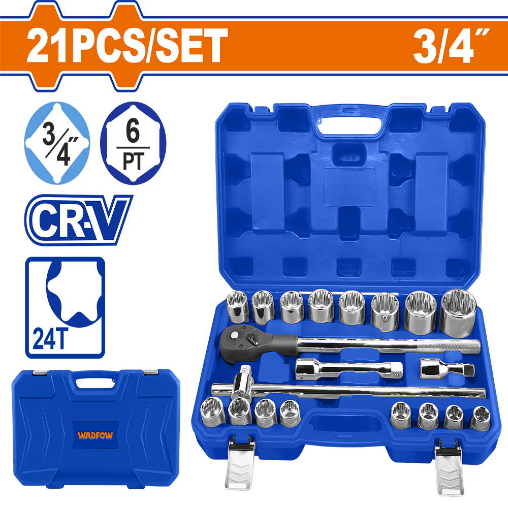 21 Pcs 3/4″ Socket set WST4D21