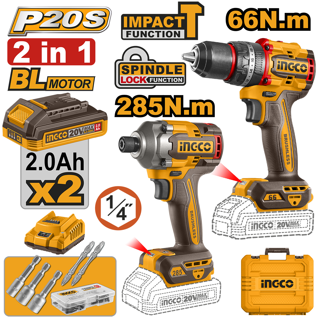 Cordless 2 pcs combo kit CKLI20277