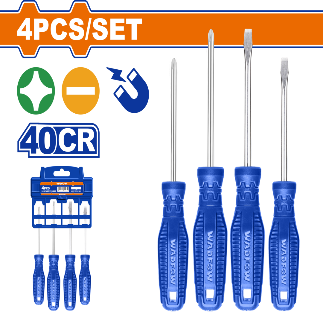 4 Pcs screwdriver set 2SL & 2PH WSS2204