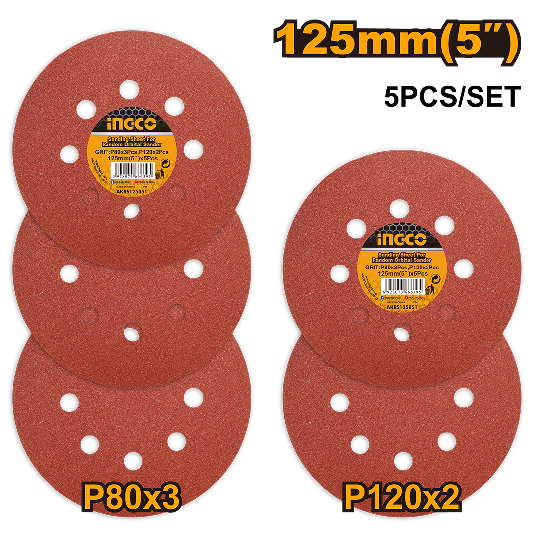 Sanding sheet for random orbital sander AKRS125051