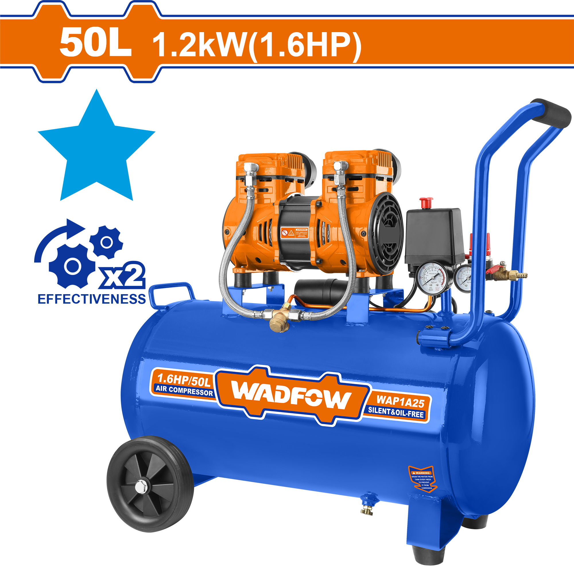 Air compressor Input power:1200W  WAP1A25