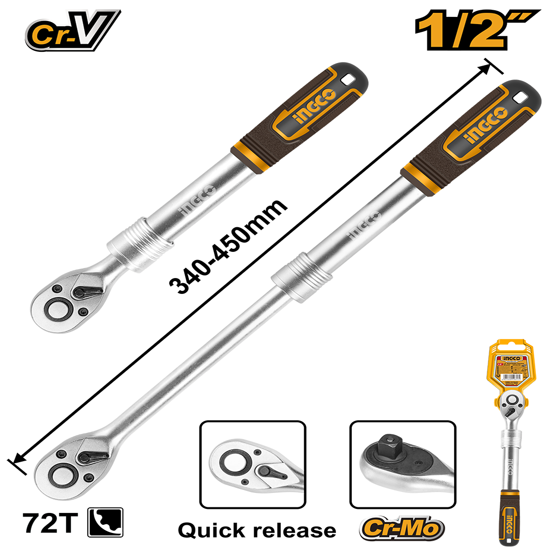 1/2″ Extendable ratchet wrench HRTH08128L