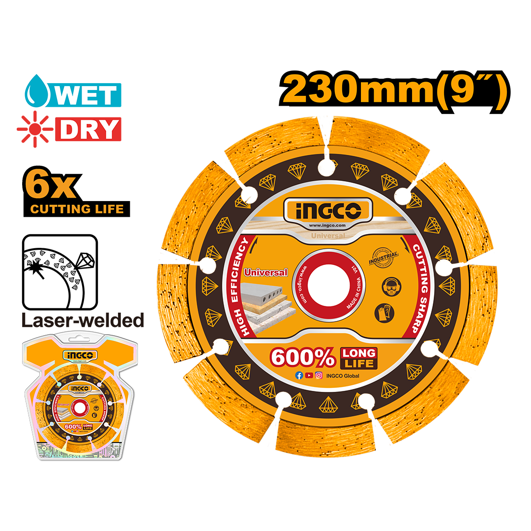 Laser welded diamond cutting disc DMD072301