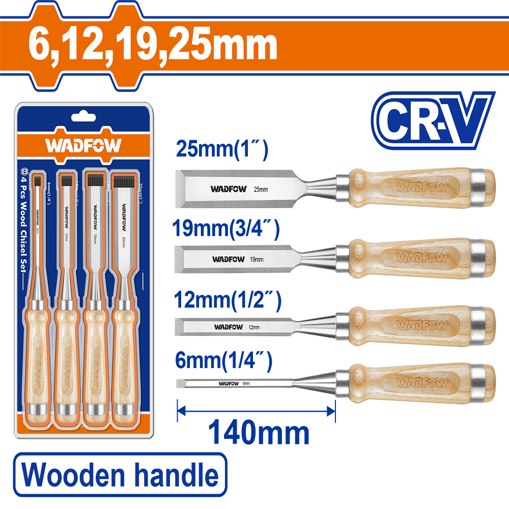 4 Pcs wood chisel set WWC3214
