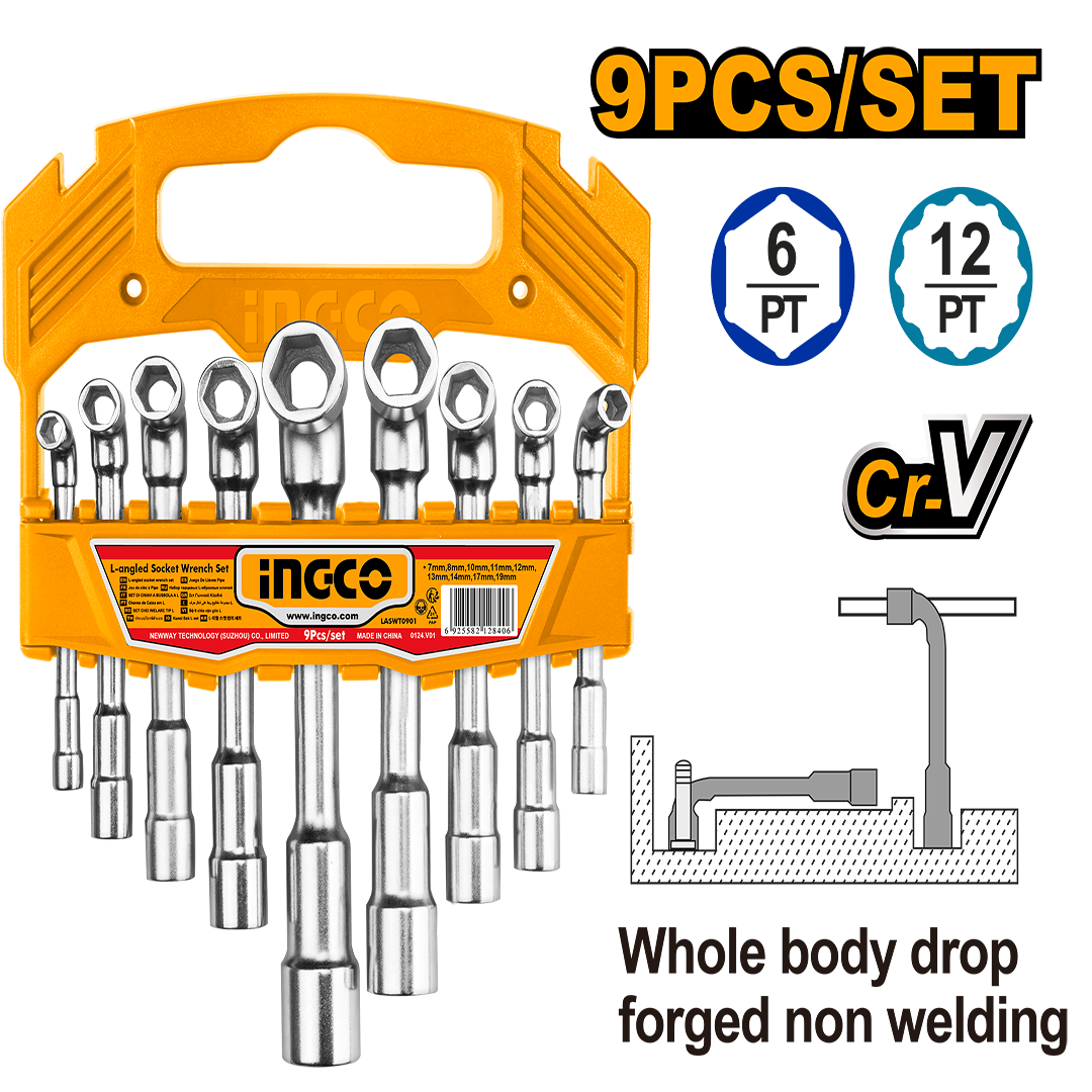 L-angled socket wrench set LASWT0901