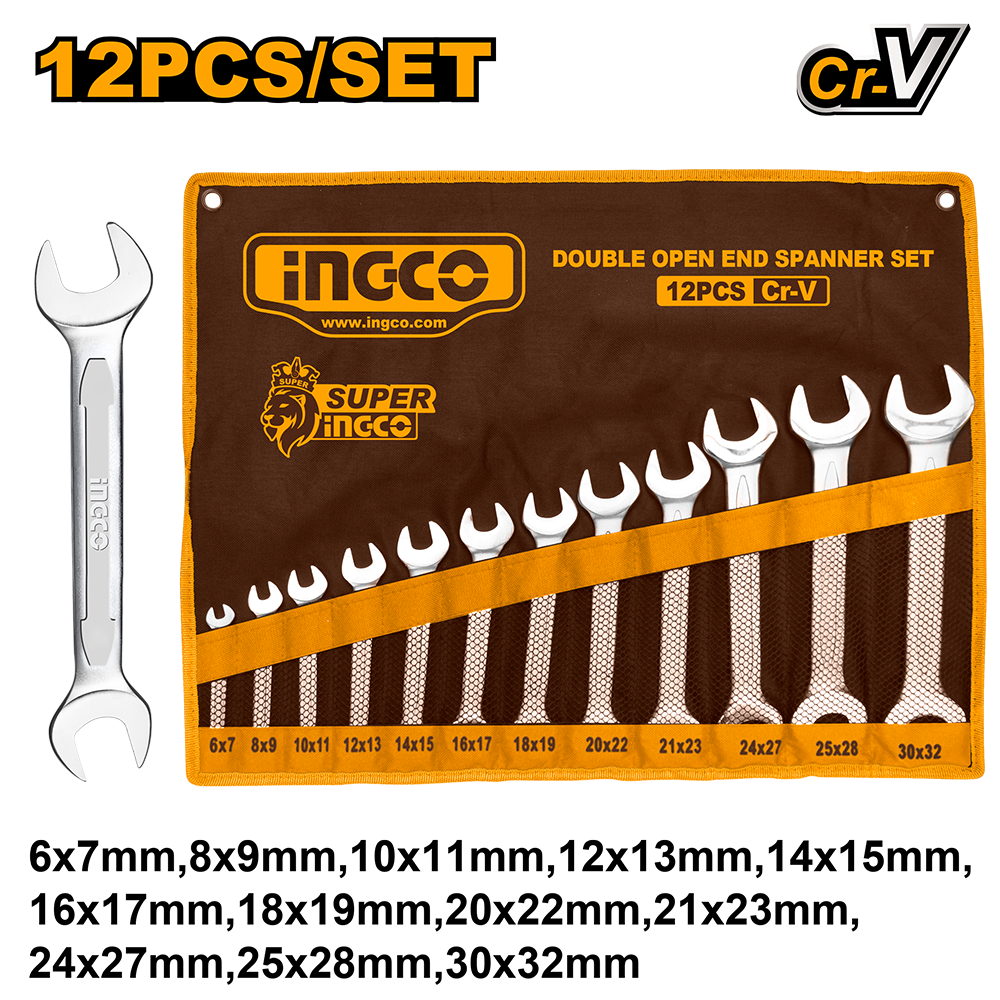 12Pcs Double open end spanner set HKSPA2142
