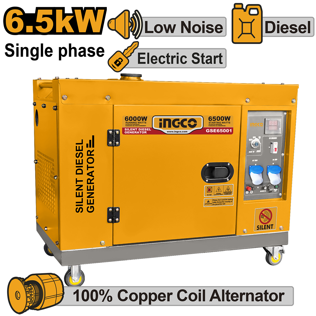 Silent diesel generator GSE65001