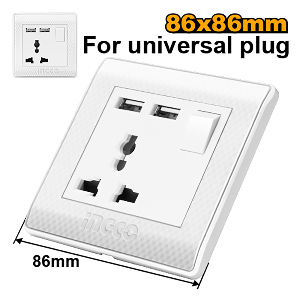 Universal socket with  USB outlet HESST1116AUS