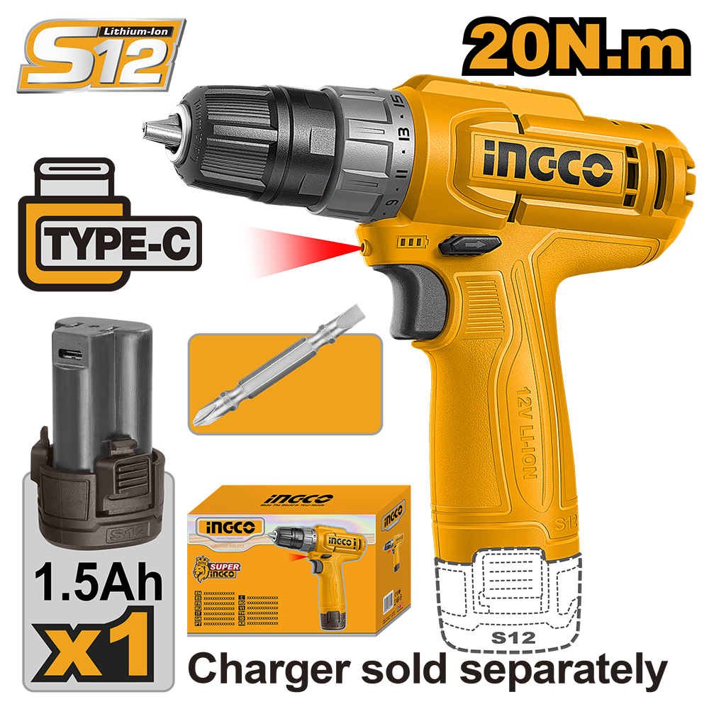Cordless drill CDLI12456