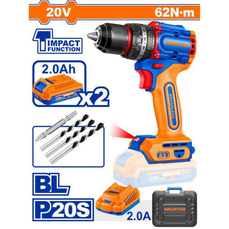 Compact brushless cordless impact drill (WCDP6281)