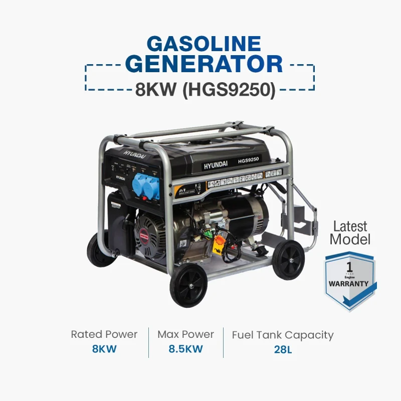 Hyundai Gasoline Generator 8 KW (HGS9250)