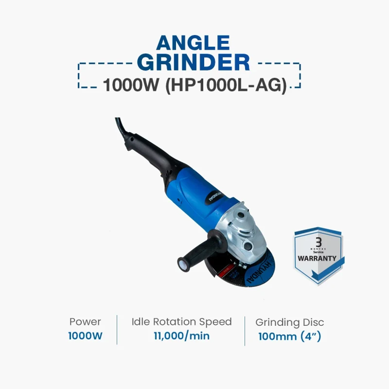 Hyundai Angle Grinder 1000W (HP1000L-AG)
