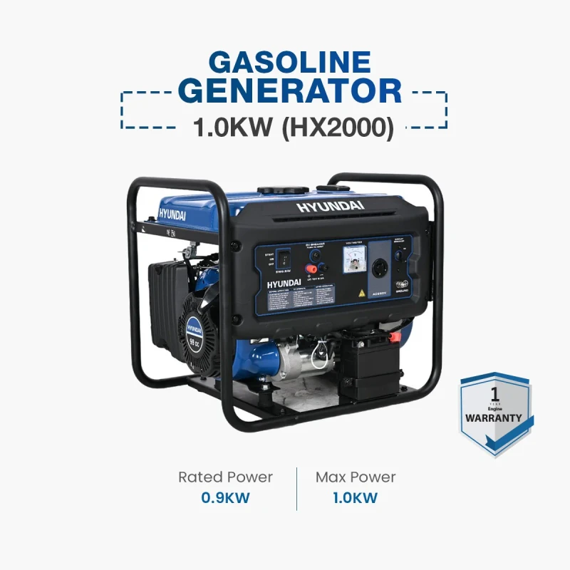 Hyundai Gasoline Generator 1.0KW (HX2000)