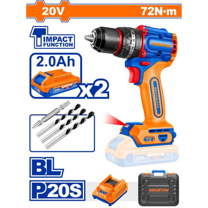 Compact Brushless Cordless Impact Drill (WCDP7281)