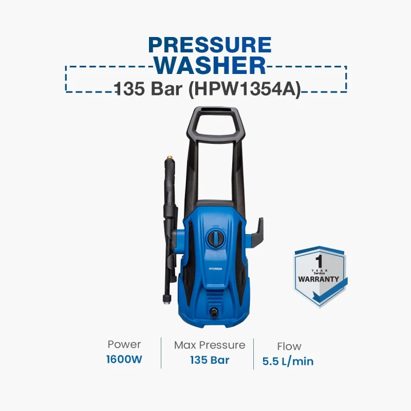 Hyundai Pressure Washer 135 Bar (HPW1354A)