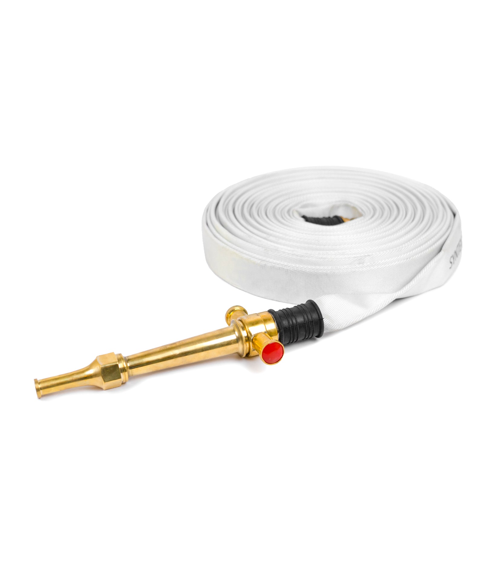 fire hose pipe 1.5”x100 ft + Male female brass coupling + coupling binding with steel wire + brass nozzle 12” (Complete Set)
