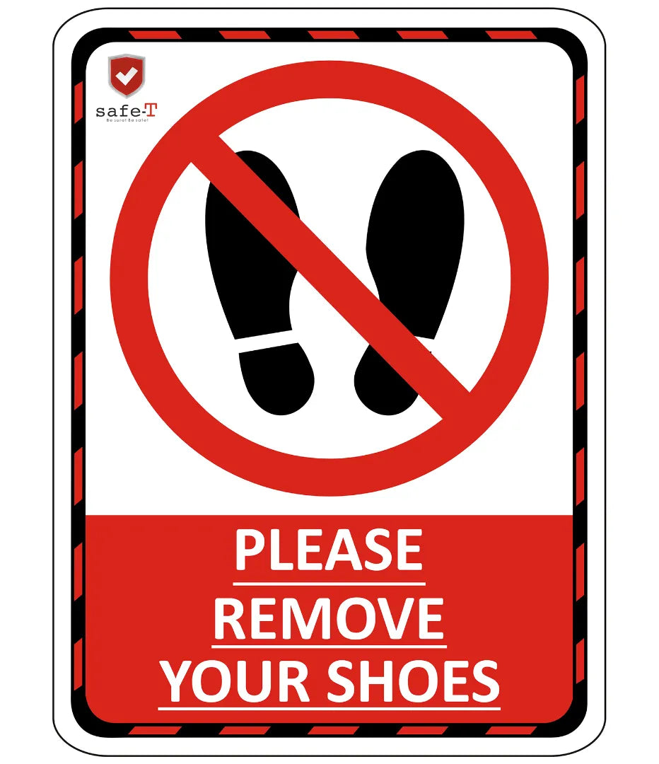 Please Remove Your Shoes Sign
