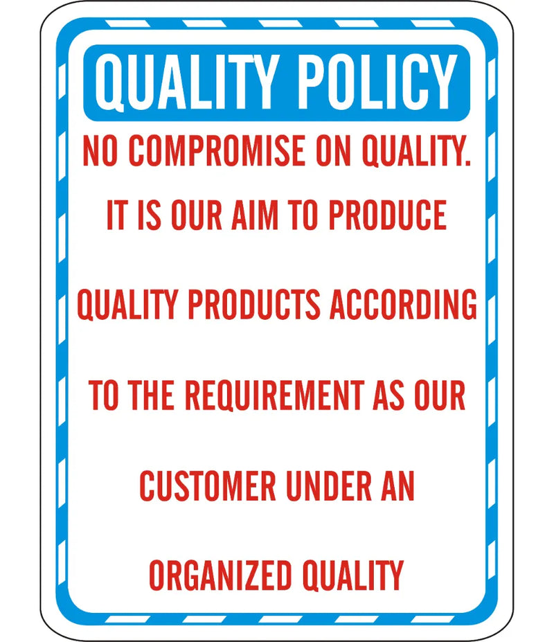No Compromise On Quality Sign In English