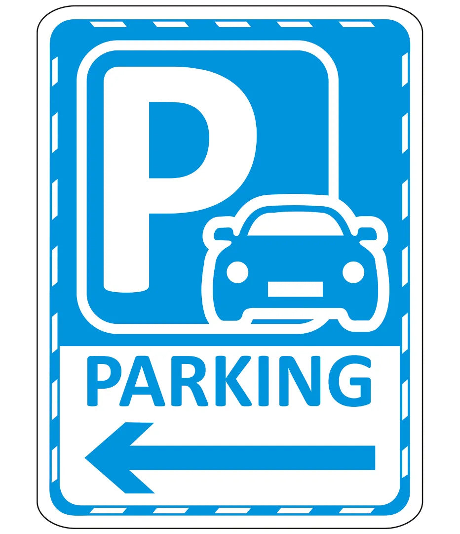 Parking Left Arrow Sign