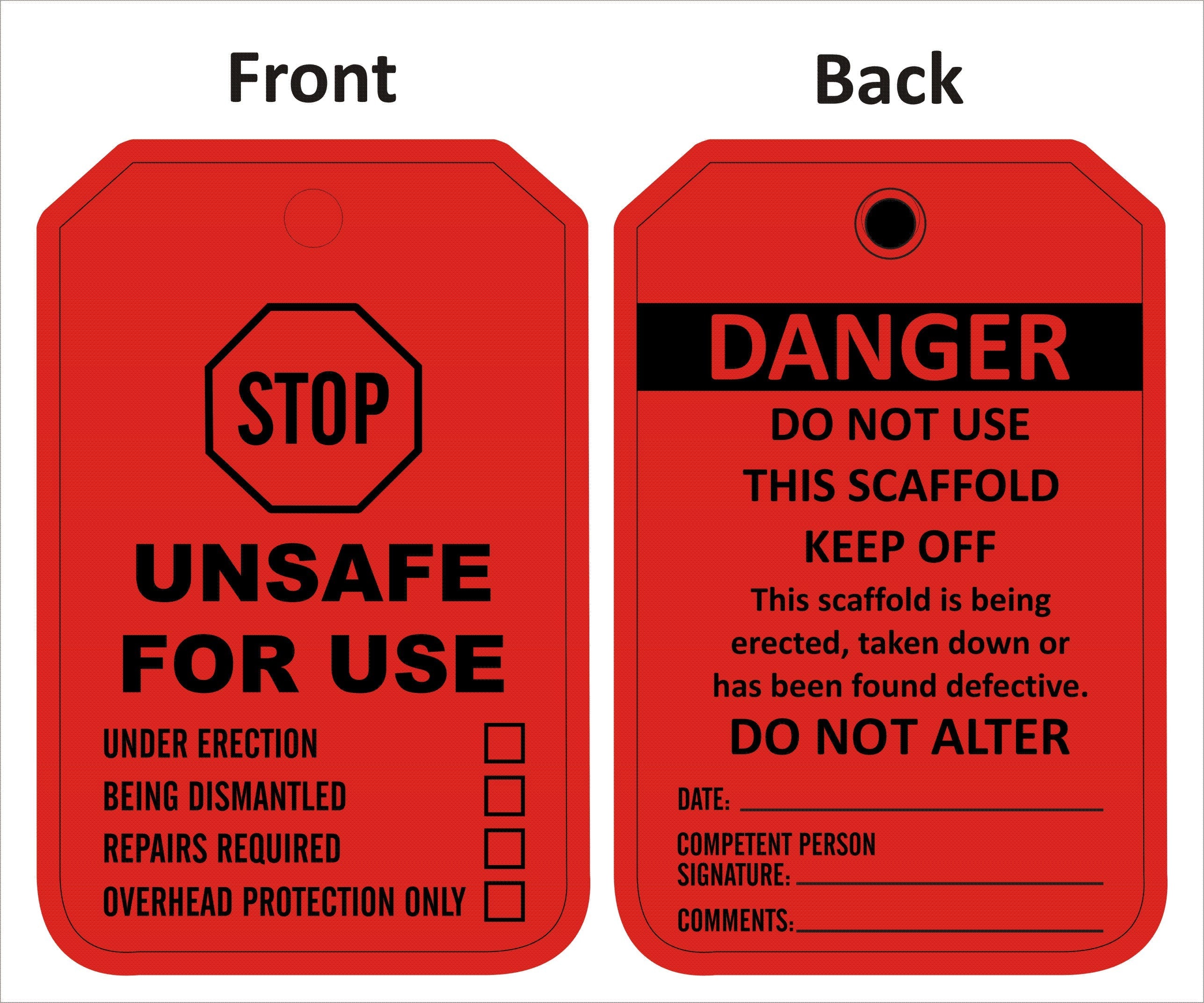 Stop Unsafe For Use Sign