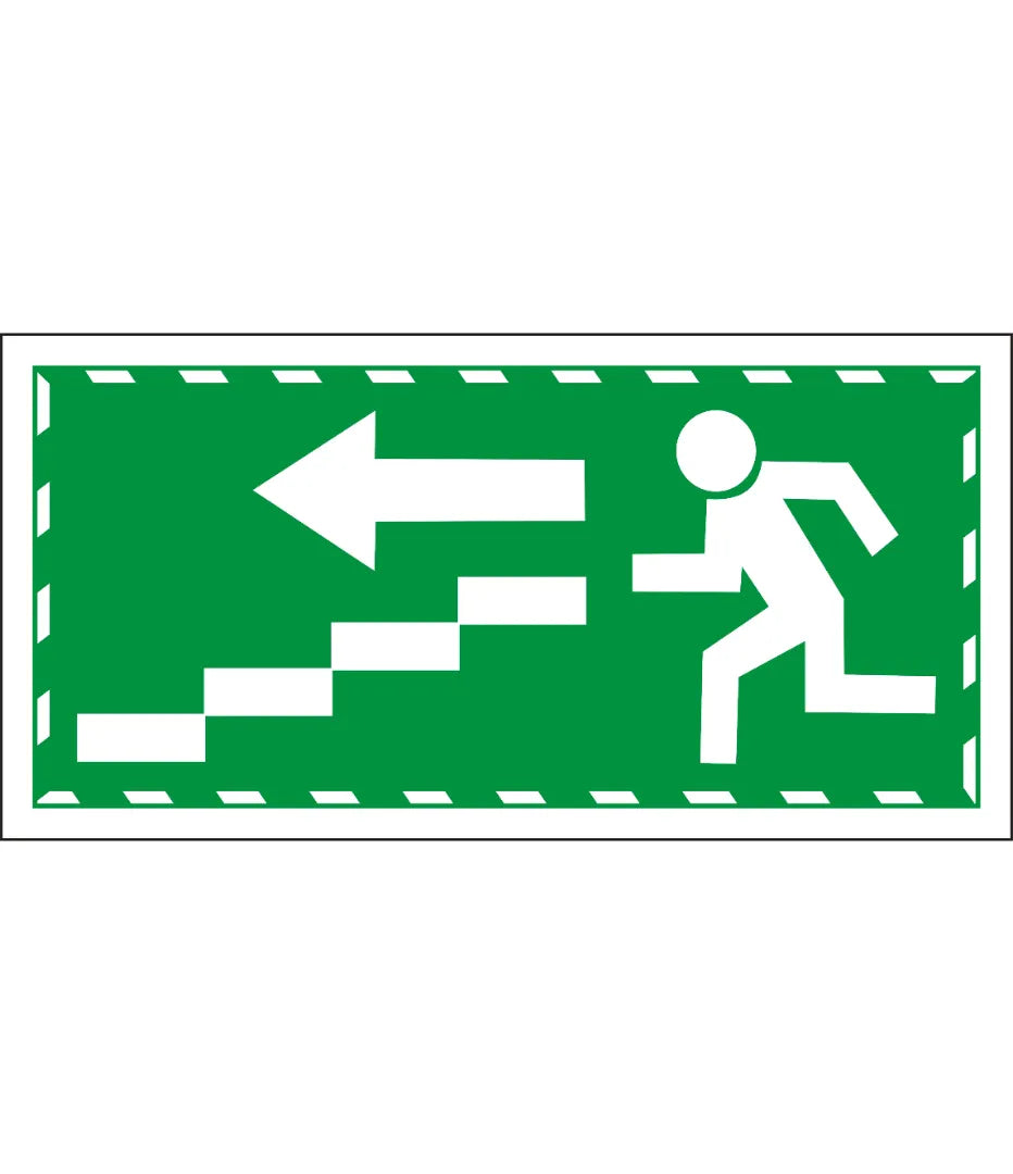 Stairways Green Left Arrow Sign